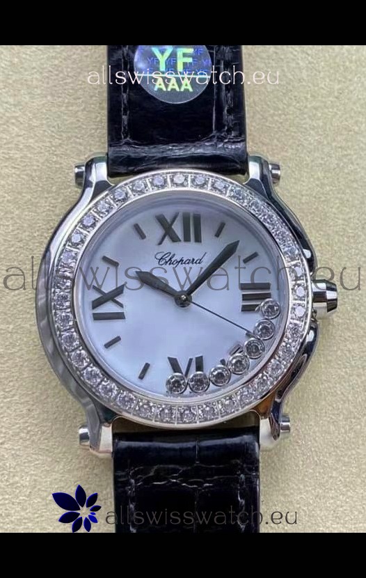 Chopard Happy Sport 1:1 Mirror Swiss Quartz Watch 36MM in 904L Steel White Dial