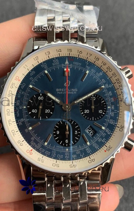 Breitling Navitimer 1 B01 Chronograph Edition 43MM - Bllue Dial 904L 1:1 Mirror Replica Watch