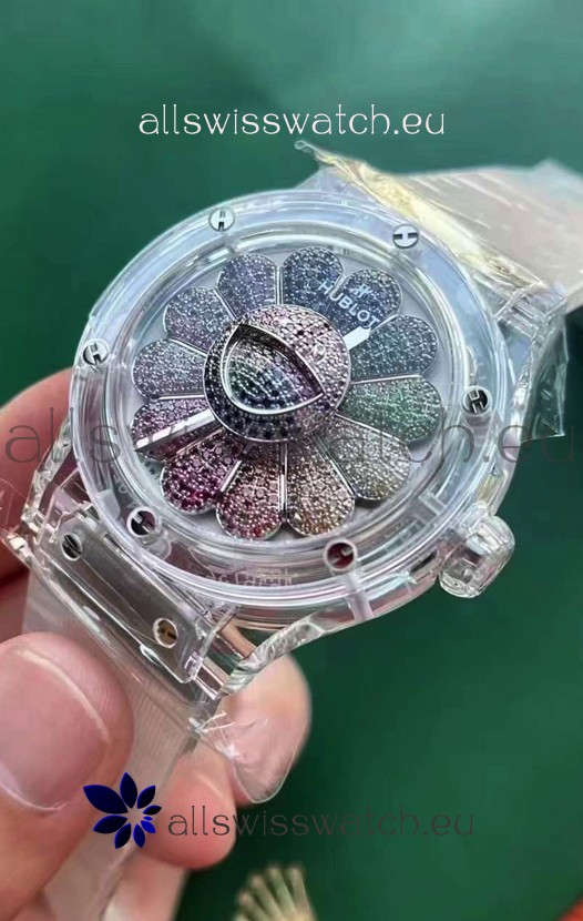 Hublot Classic Fusion Takashi Murakami Sapphire Rainbow Swiss Movement Watch 45MM