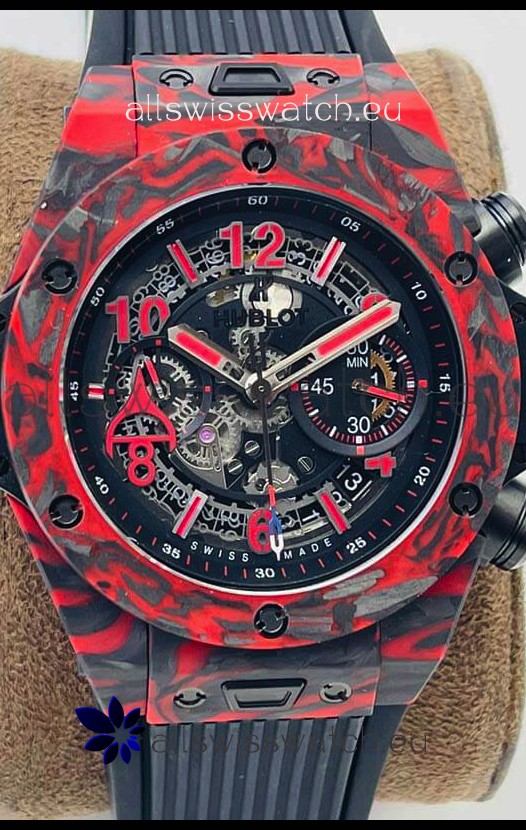 Hublot Big Bang Unico Red Carbon Las Vegas Boutique Edition Swiss Replica Watch 