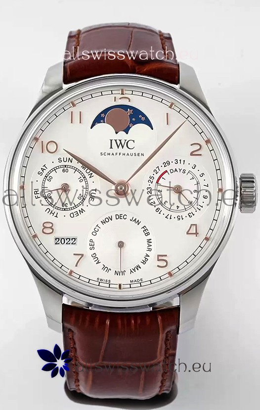 IWC Portuguese Perpetual Calendar 904L Steel Swiss Replica Watch REF. IW503307