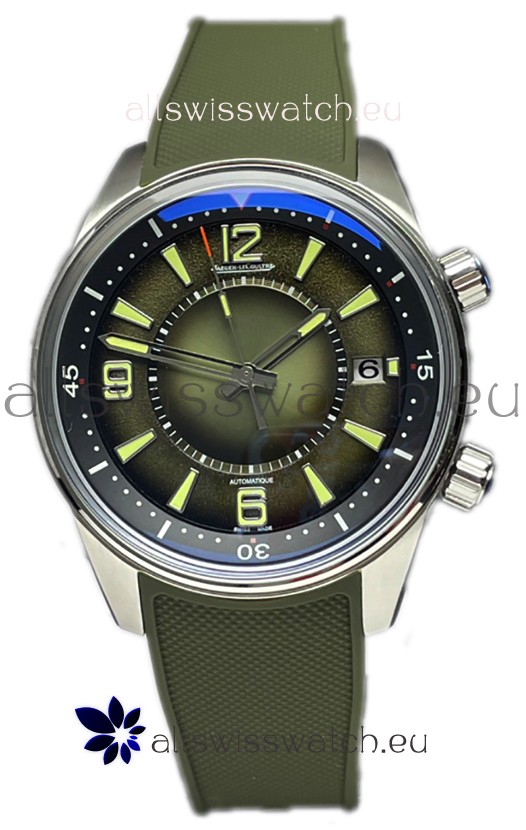 Jaeger LeCoultre Polaris Date Green Dial Rubber Strap 1:1 Mirror Replica Watch 42MM