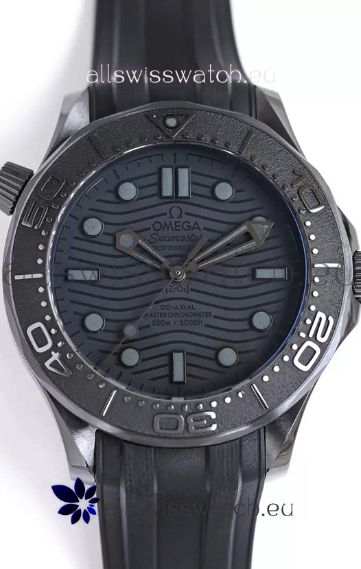 Omega Seamaster 300M "Black Black" Ceramic Case Swiss 1:1 Mirror Replica Watch 