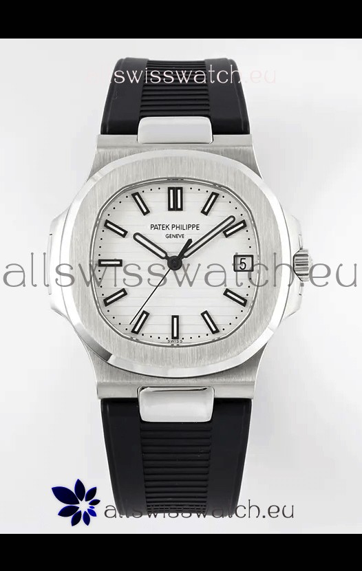 Patek Philippe Nautilus 5711/1A-011 1:1 Mirror Swiss Replica Watch in White Dial 904L Steel