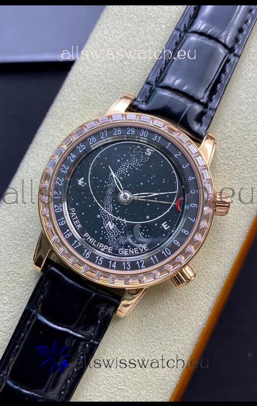 Patek Philippe 6104R Grand Compilations Handwind Swiss Replica Watch - Diamonds Bezel