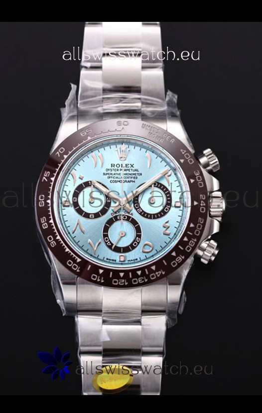 Rolex Daytona 116506 ICE BLUE ARAB Numerals Dial Cal.4130 Movement - Ultimate 904L Steel Watch