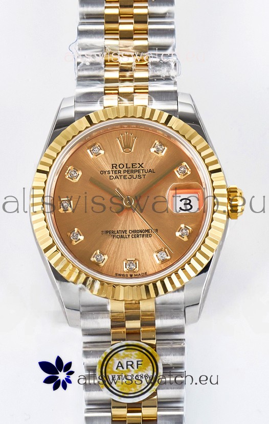 Rolex Super Clone Datejust ETA 2688 Movement 31MM Two Tone Yellow Gold Casing and Dial 