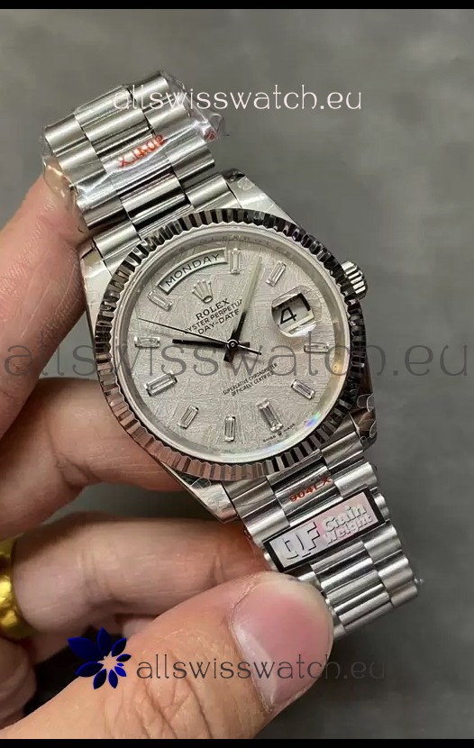 Rolex Day Date Presidential 904L Steel 40MM - Grey Dial 1:1 Mirror Quality Watch