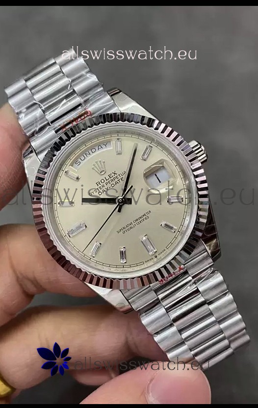 Rolex Day Date Presidential 904L Steel 40MM - Matte Dial 1:1 Mirror Quality Watch