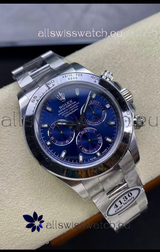 Rolex Cosmograph Daytona M116509 Original Cal.4130 Movement - 904L Steel Watch in Blue Dial