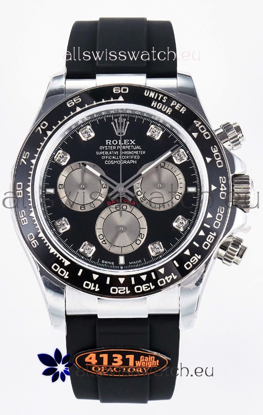 Rolex Cosmograph Daytona 126519LN Black Diamonds Markers Dial Cal.4131 Movement 