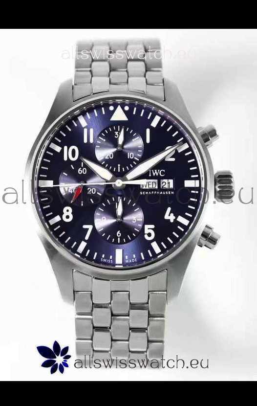 IWC Pilot Chronograph Le Petit Prince Edition Blue Dial 1:1 Mirror Replica Watch
