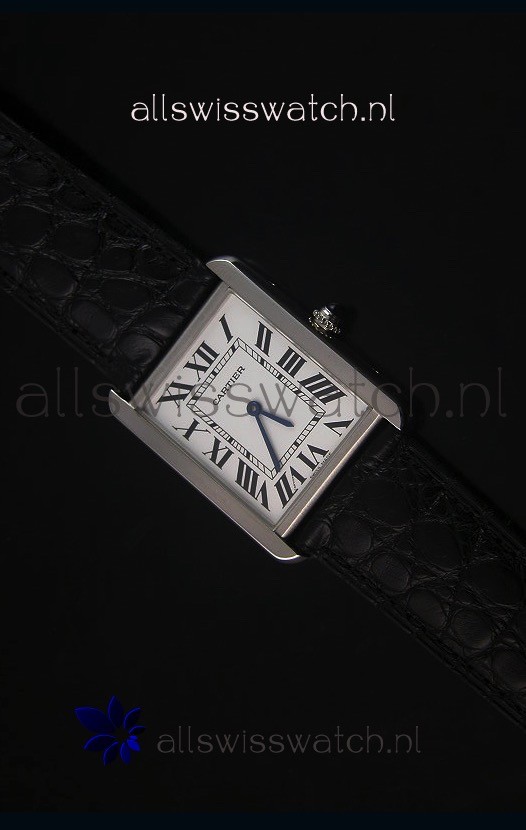 Cartier Tank Solo Swiss Quartz Leather Strap Small Size 24MM Wide