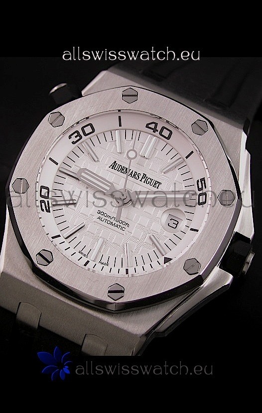 Audemars Piguet Royal Oak Scuba Swiss Watch in White Dial