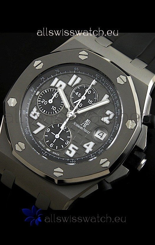 Audemars Piguet Chronopassion Titanium Swiss Watch - Secs hands at 12 O'Clock