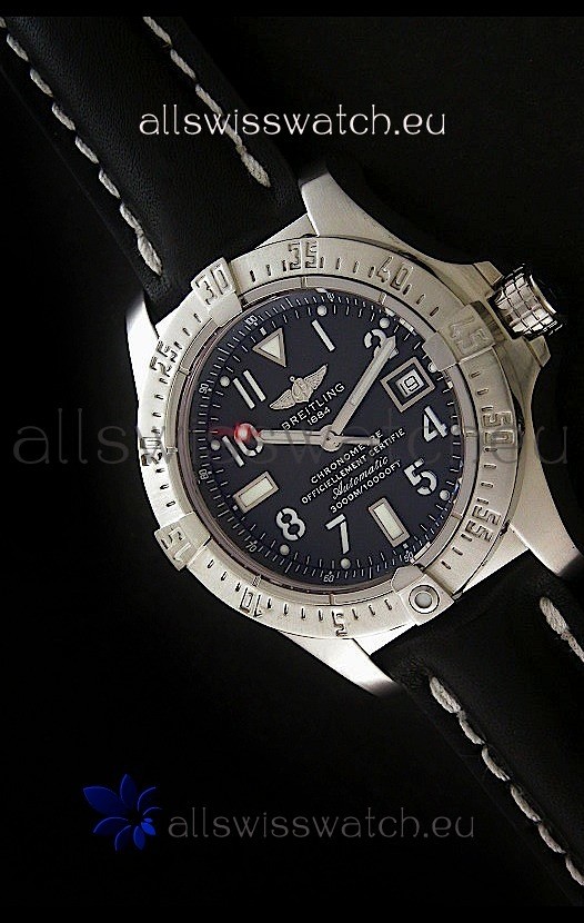 Breitling Seawolf Swiss Automatic Watch in Black Dial