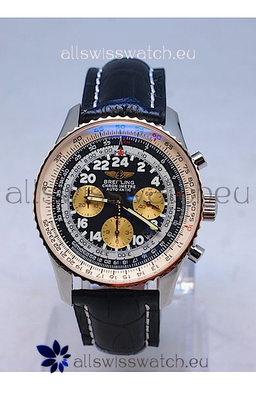 Breitling Navitimer Cosmonaute Swiss Replica Watch in Black Dial