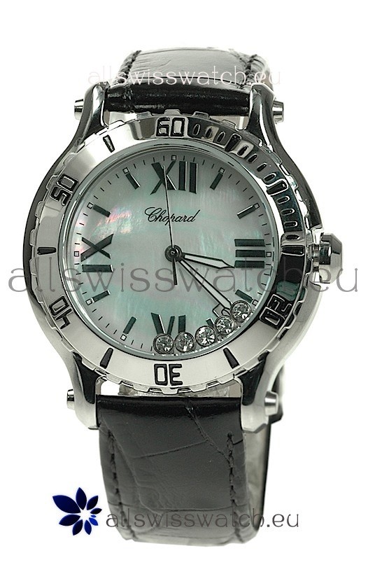 Chopard Happy Sport Ladies Japanese Watch in White Pearl Dial