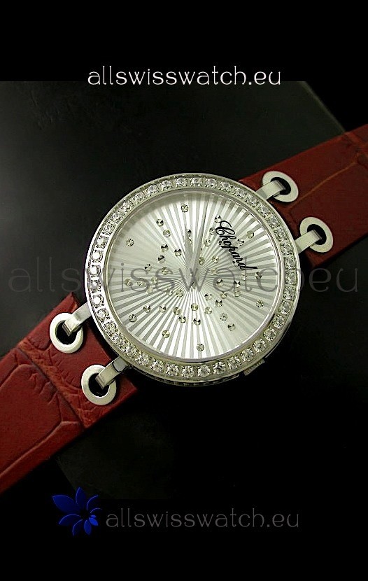 Chopard Xtravaganza Ladies Japanese Replica Watch in Silver Dial