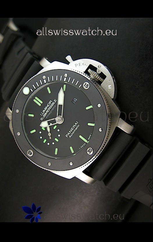 Panerai Luminor Submersible PAM389 Japanese Replica Watch Stainless Steel