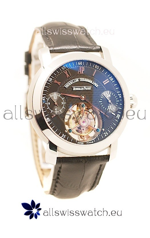 Audemars Piguet Jules Audemars Tourbillon Chronograph Swiss Watch in Black