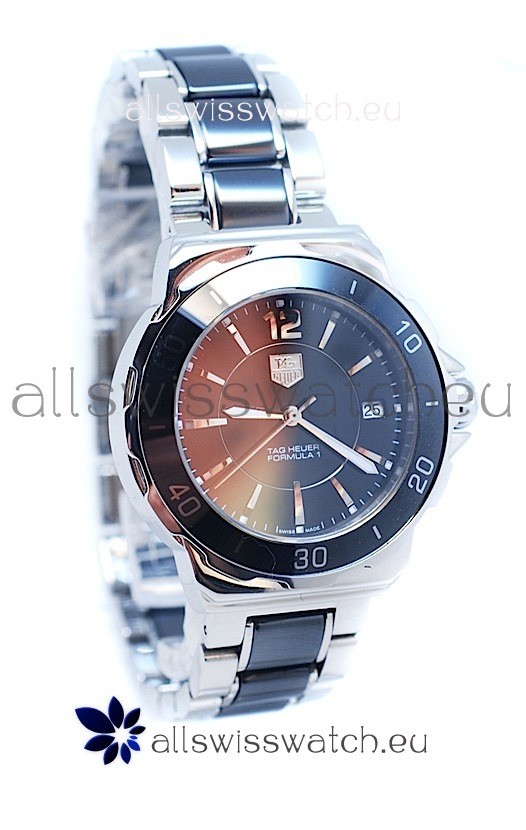 Tag Heuer Formula 1 Quartz Steel Black Ceramic Watch in Black Dial