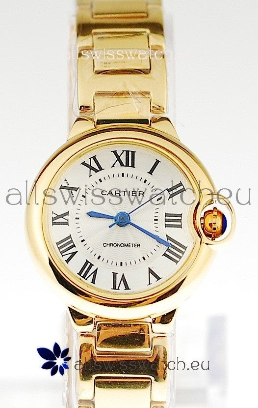 Ballon Bleu De Cartier Japanese Ladies Replica Yellow Gold Watch