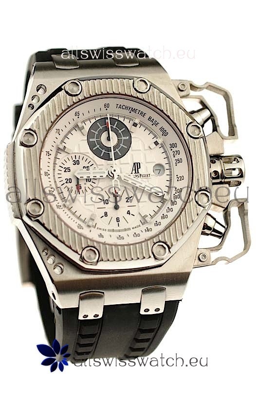 Audemars Piguet Royal Oak Offshore Survivor Swiss Chronograph Watch in White Dial