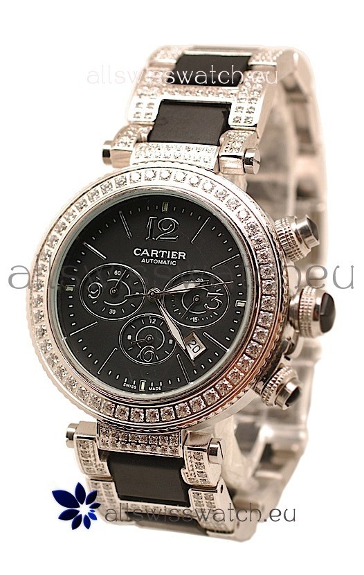 Cartier Pasha Seatimer Swiss Replica Diamonds Watch