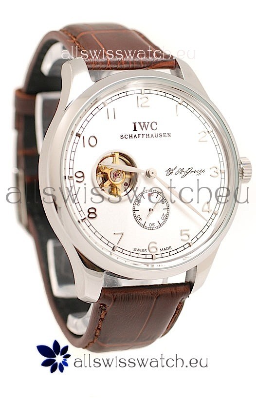 IWC Portuguese Regulateur Tourbillon Japanese Watch in Brown Strap
