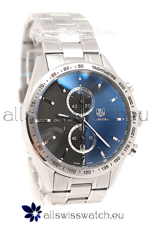 Tag Heuer Carrera Cal. 1887 Chronograph Japanese Watch in Black Dial