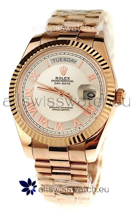 Rolex Day Date Pink Gold Japanese Replica Watch