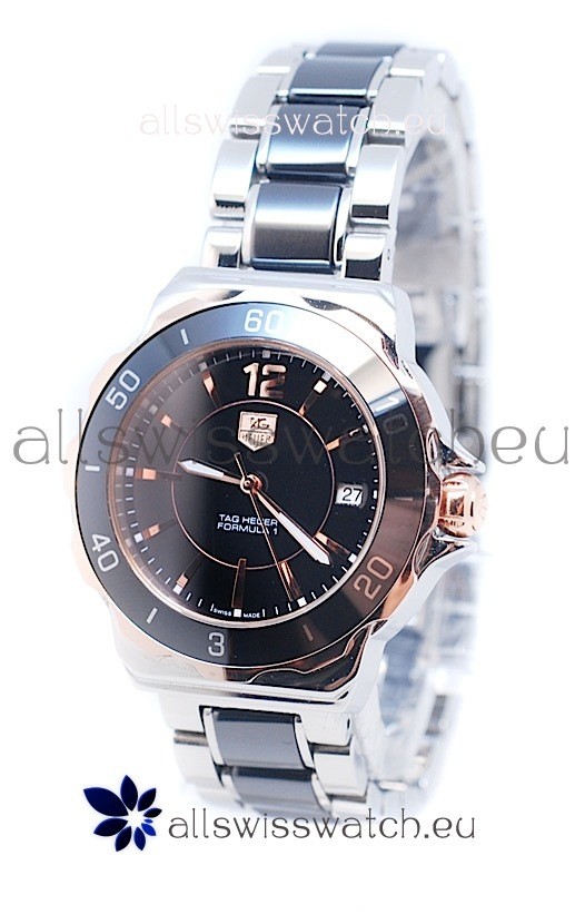 Tag Heuer Formula 1 Quartz Rose Gold Black Ceramic Watch