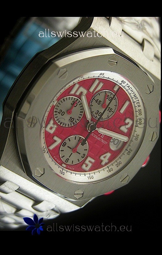 Audemars Piguet Royal Oak Offshore Swiss Watch in Red Dial - Secs hand 12 O clock