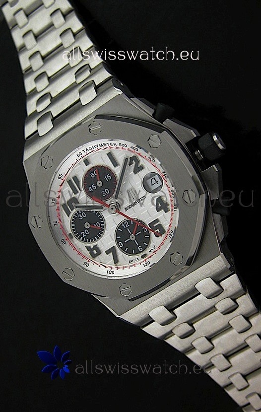 Audemars Piguet Royal Oak Offshore Panda Swiss Watch - Secs hands at 12 O clock