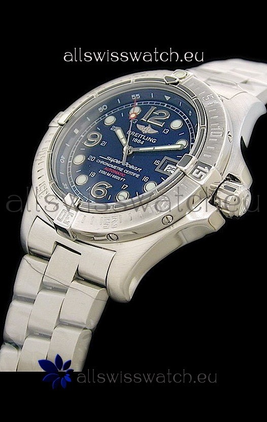Breitling Superocean Steelfish Swiss Replica Watch in Blue Dial