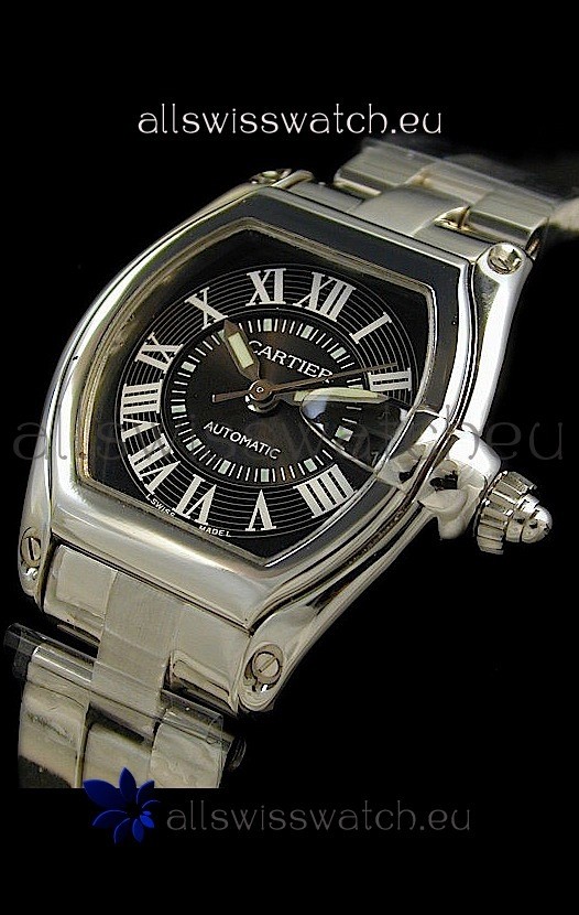 Cartier Roadster Swiss Replica Watch in Black Dial