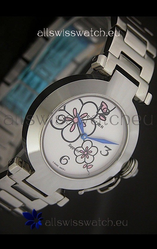 Cartier Pasha de Ladies Replica Watch in White Dial