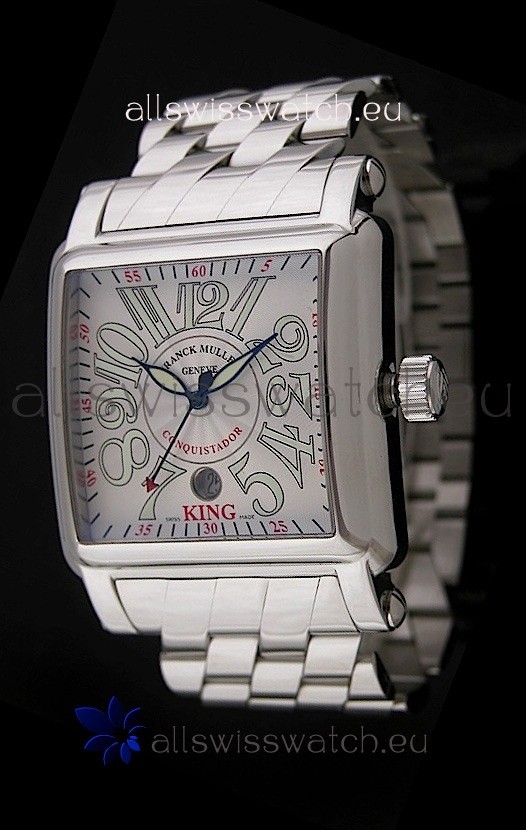 Franck Muller Consquistador Swiss Replica Watch in Silver White Dial