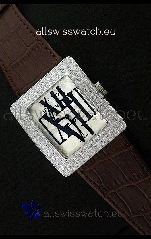 Franck Muller Geneve Infinity Japanese Special Watch in Brown Leather Strap