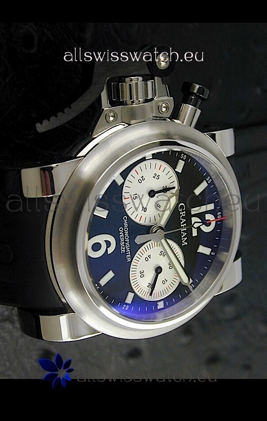 Graham Chronofighter Swiss Replica Watch in Black Dial