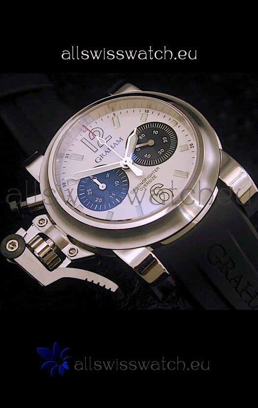 Graham Chronofighter Oversize Swiss Replica Watch in White Dial