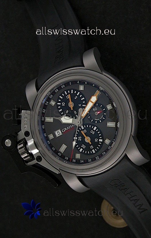 Graham Chronofighter Swiss Replica Watch in Grey Dial