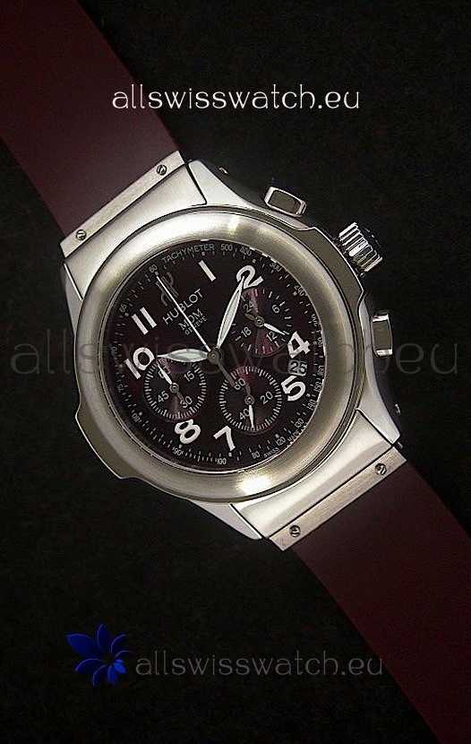 Hublot MDM Geneve Japanese Watch in Dark Red Dial