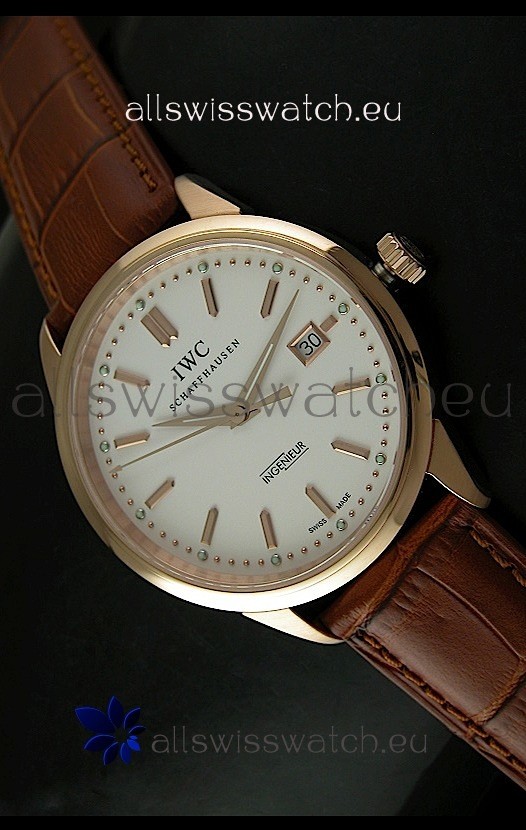 IWC Schaffhausen Ingenuier Vintage Swiss Replica Automatic Rose Gold Watch