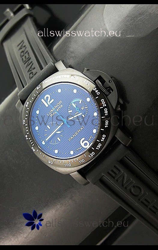 Panerai Luminor Regatta Swiss Watch in PVD Casing Rubber Strap