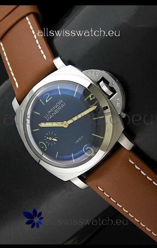 Panerai Luminor 1950 Edition Swiss Watch in Black Dial