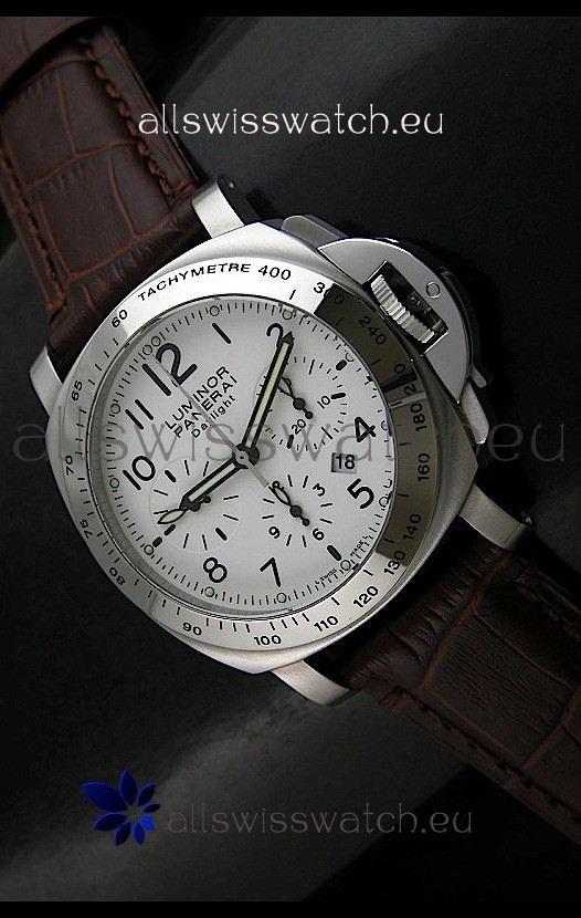 Panerai Luminor Daylight Edition Swiss Watch White Dial - 1:1 Mirror Copy Watch