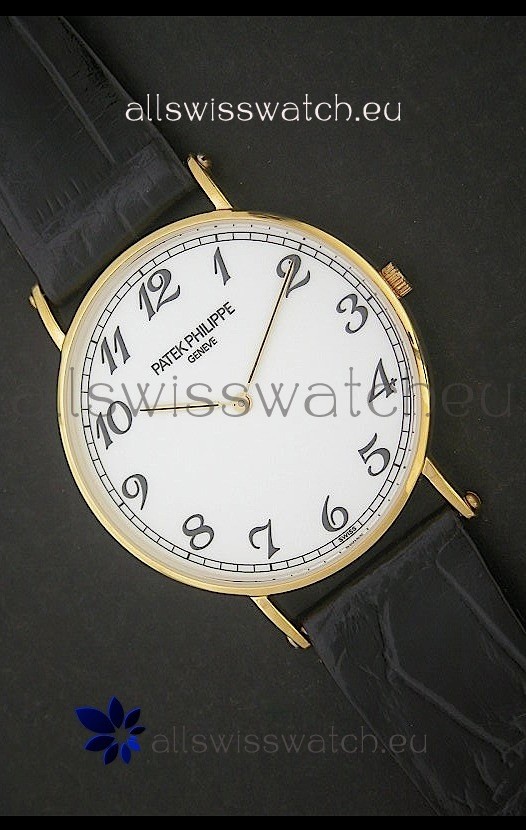 Patek Philippe Calatrava Japanese Quaartz Watch in Yellow Gold