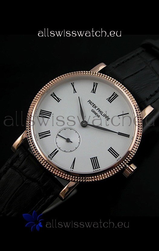 Patek Philippe Calatrava Japanese Mens Watch in Rose Gold